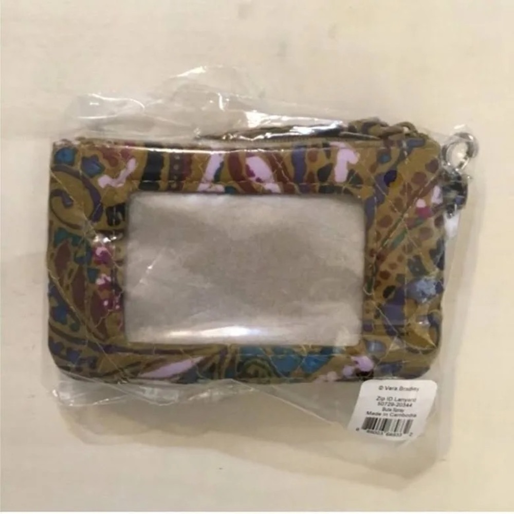 Vera Bradley Buta Spray ID Wallet with Lanyard